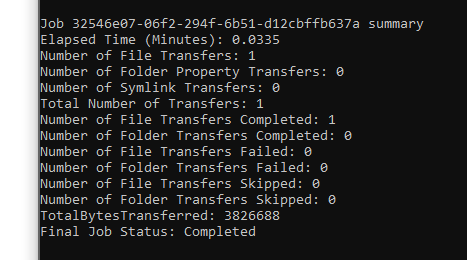 AzCopy - Nalaganje datoteke na Microsoft Azure Storage
